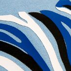 Flexdruck-Folie in Weiß, Blau und Schwarz