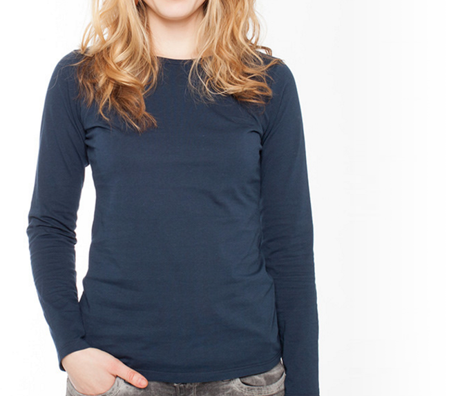 Frauen Langarmshirt in Blau