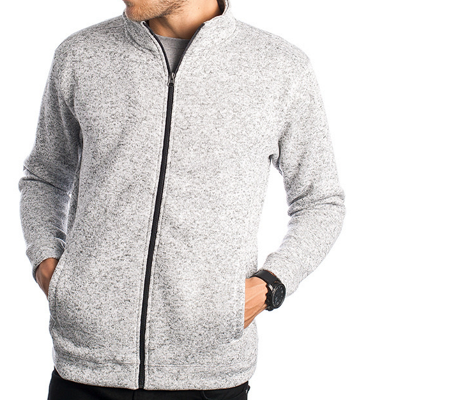 Herren Jacke in Grau-Meliert