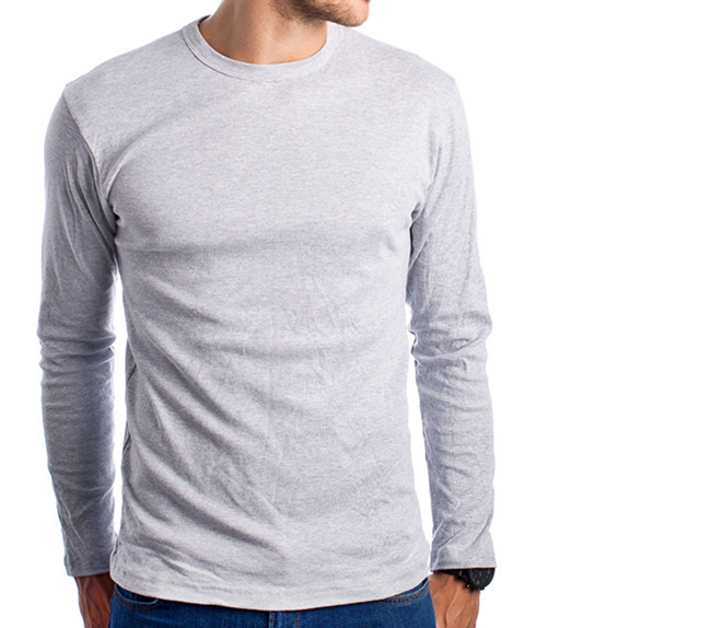 Herren Langarmshirt in Grau