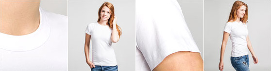 Klassisches T-Shirt für Frauen in der Detailansicht