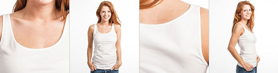 Schulterfreies Tank Top - Detailansicht Detailansicht