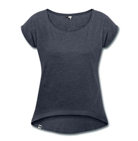 Frauen T-Shirt mit gerollten Ärmeln - Vorschau