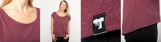 Shirt mit gerollten Ärmeln in der Detailansicht