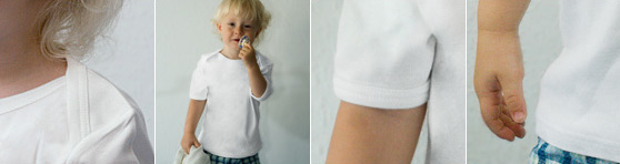 Baby Bio-Kurzarmshirt in Detailansicht