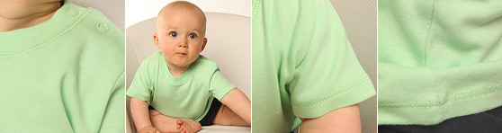 Babyshirt in Detailansicht