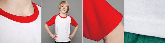 Kinder Baseball T-Shirt in der Detailansicht