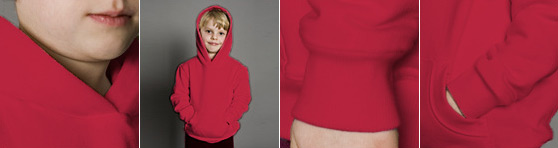 Kinder Kapuzenpullover in Detailansicht