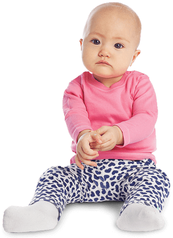 Baby trägt Langarmshirt zum bedrucken
