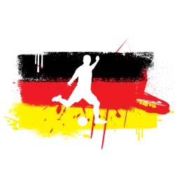 Deutschland Fahne mit Spieler