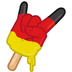 Deutschland Hand am Stiel