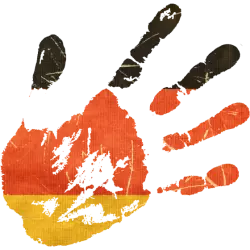 Deutschland Handabdruck