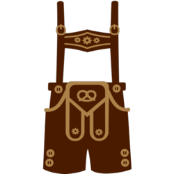 Ledehose mit Trägern