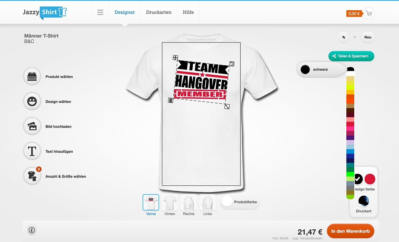 Hangover Shirt gestalten