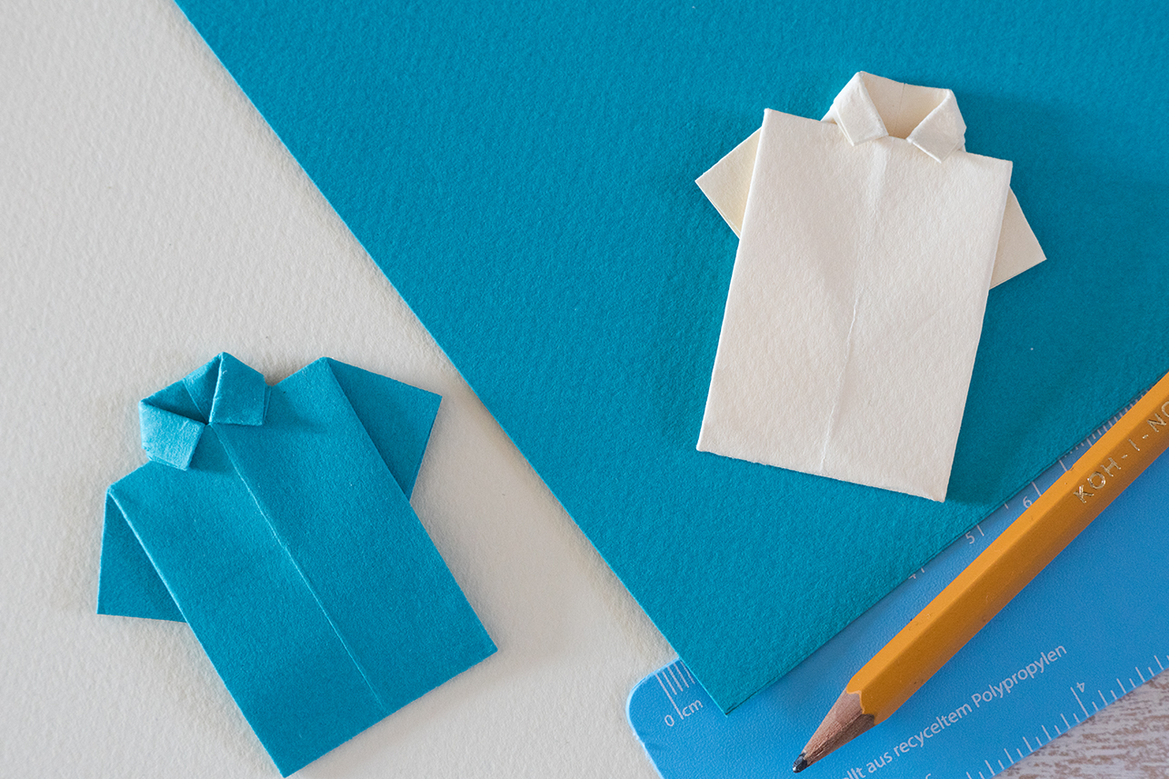 Van storm kast Verleiden T-Shirt Papier falten: Wie du ein Origami Papier Hemd falten kannst