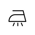 Symbol: Mit Dampf bügeln
