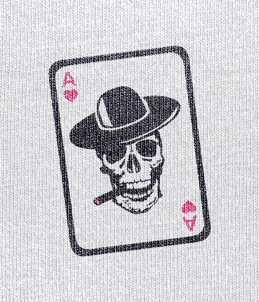 Totenkopf Ass Poker Karte